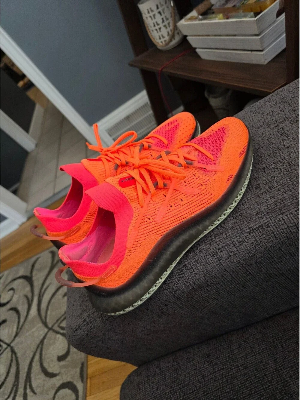 Adidas 4D Fusio Screaming Orange Size 10.5 Primeknit